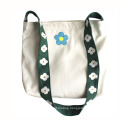 eco friendly shopping new design organic canvas  lady shoulder messenger bag